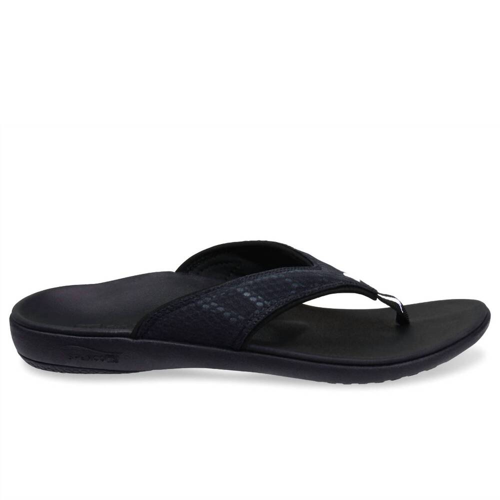 NEW SPENCO men's yumi breeze thong sandal in charcoal